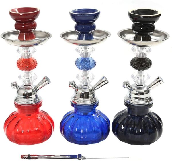 Small Hookah Set, Portable Hookah with Accessories Mini Pumpkin Hookah Kit With Silicone Hose Complete Set Shisha for Home Cars and Parties