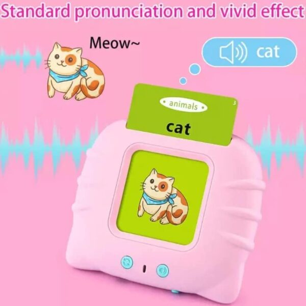 Card Gallery Preschool Learning Toys Early Educational Intelligent Electric Kids Language Card Reader Words Reading Learning Words Study Toys Game for Kids..